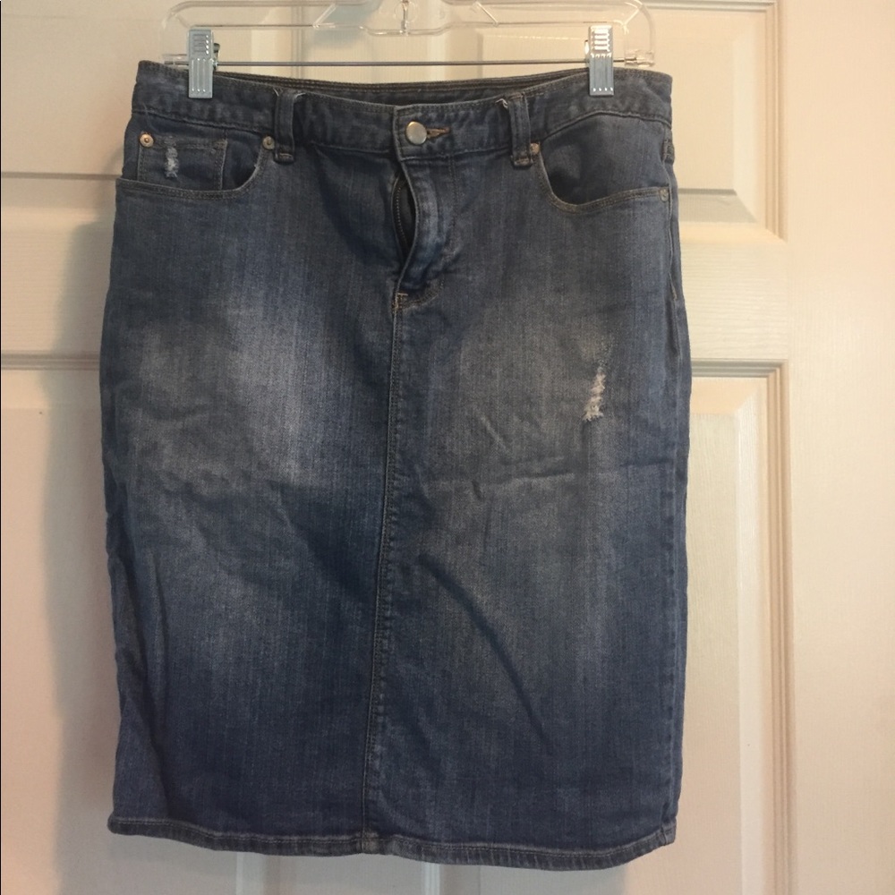 Gap Distressed Denim Skirt